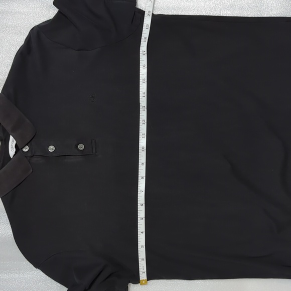 Men's Calvin Klein Liquid Touch Black Short Sleeve Polo Size Medium - Picture 4 of 5